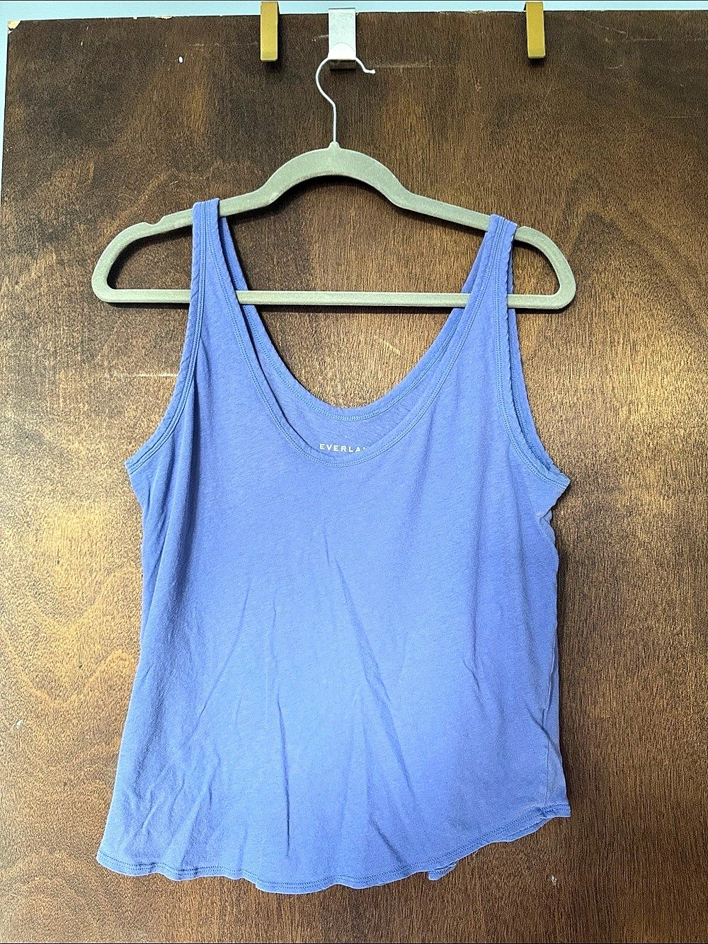 Everlane The Air Tank Cotton Tank Top Blue